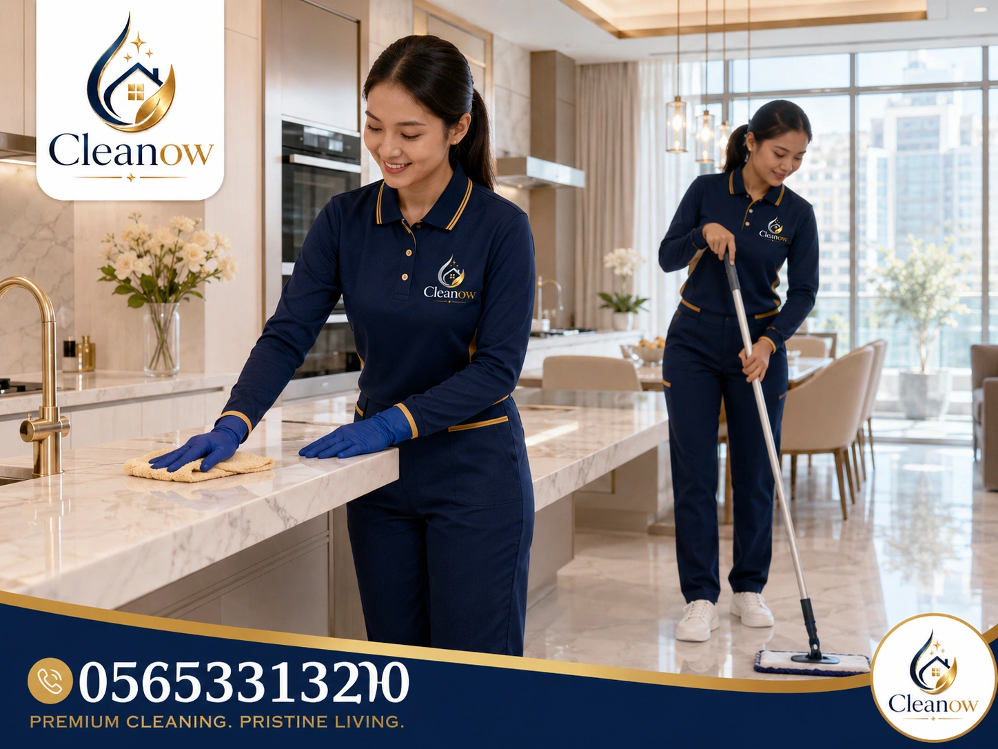 عاملات تنظيف بالساعة في عجمان من Cleanow