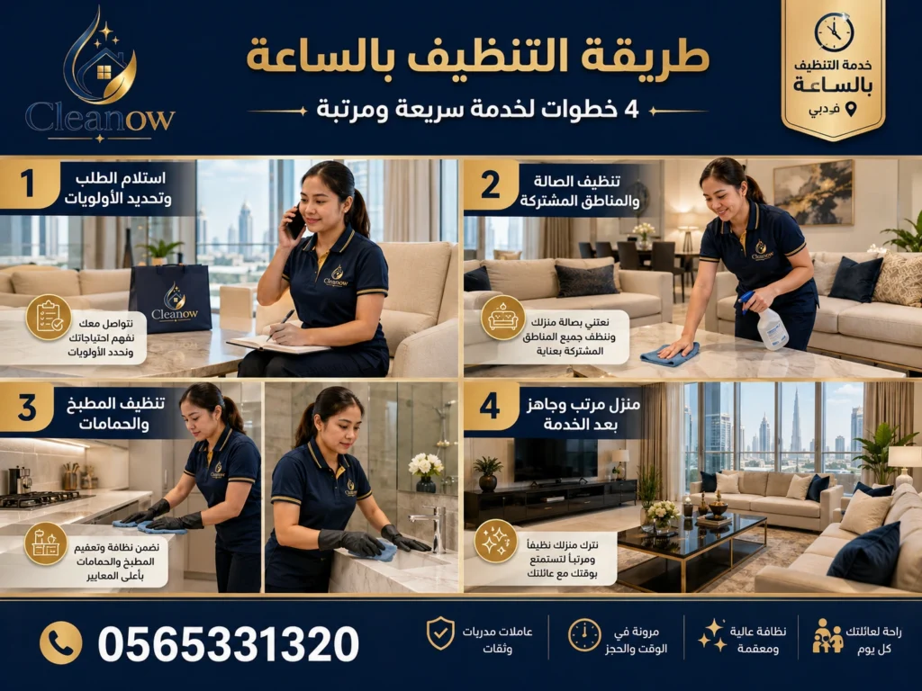 تنظيف بالساعة في دبي للعائلات