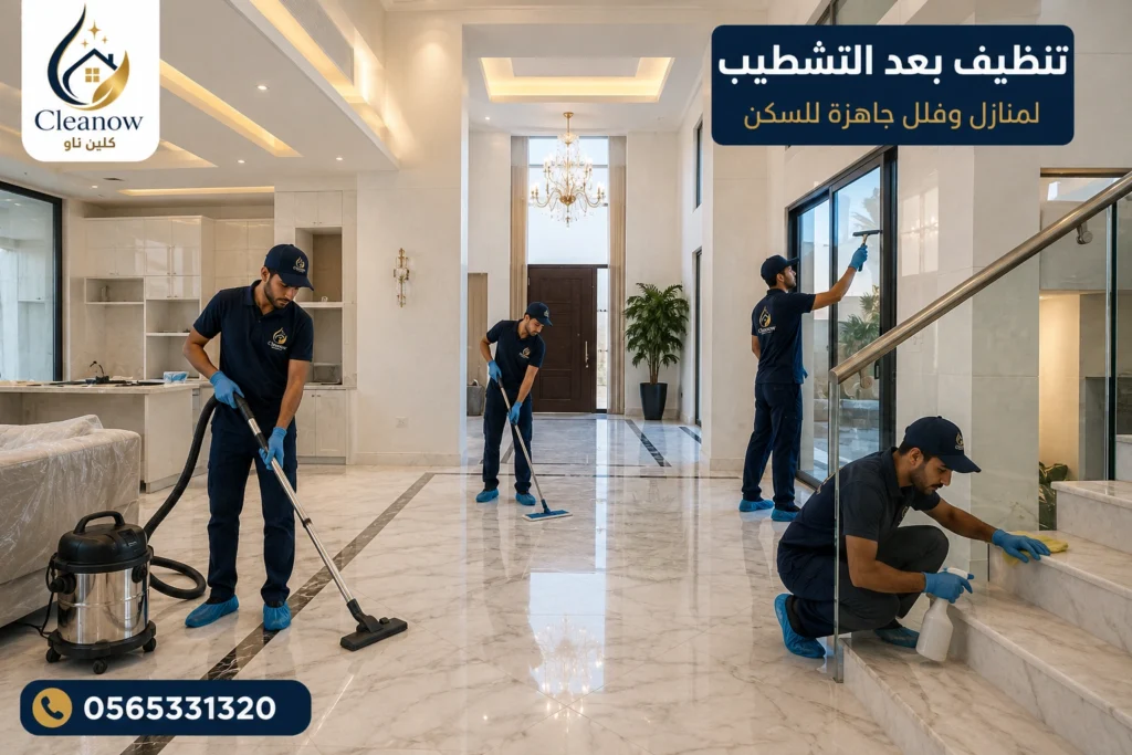 تنظيف بعد التشطيب بشكل احترافي