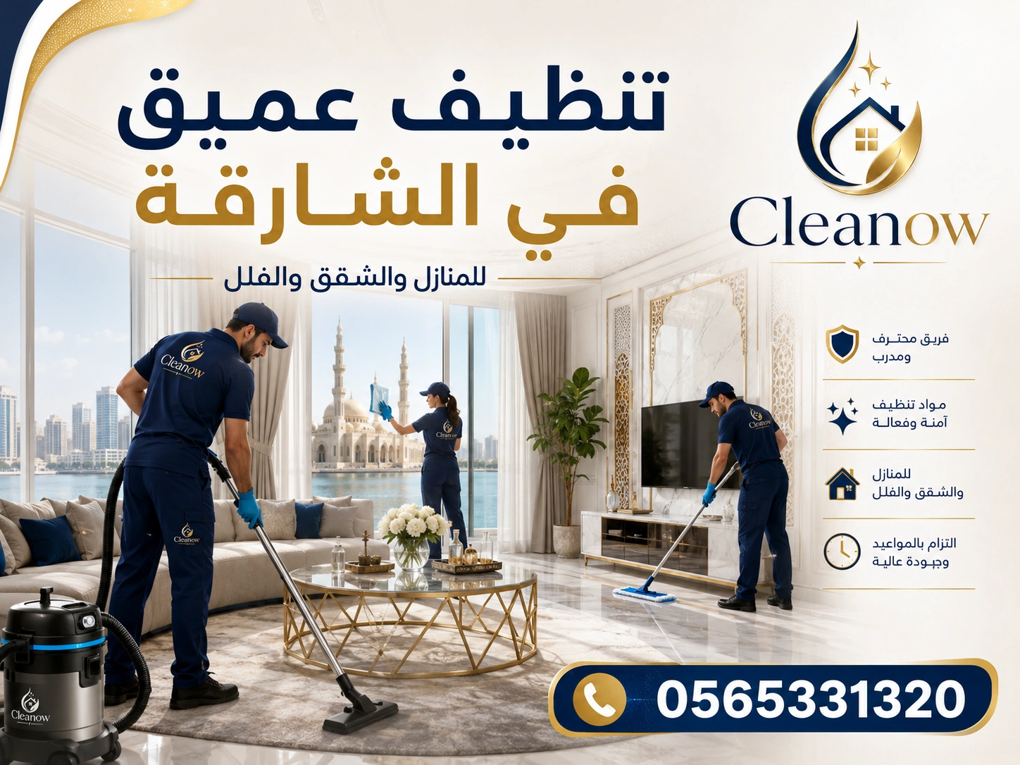 تنظيف عميق في الشارقة للمنازل والشقق والفلل