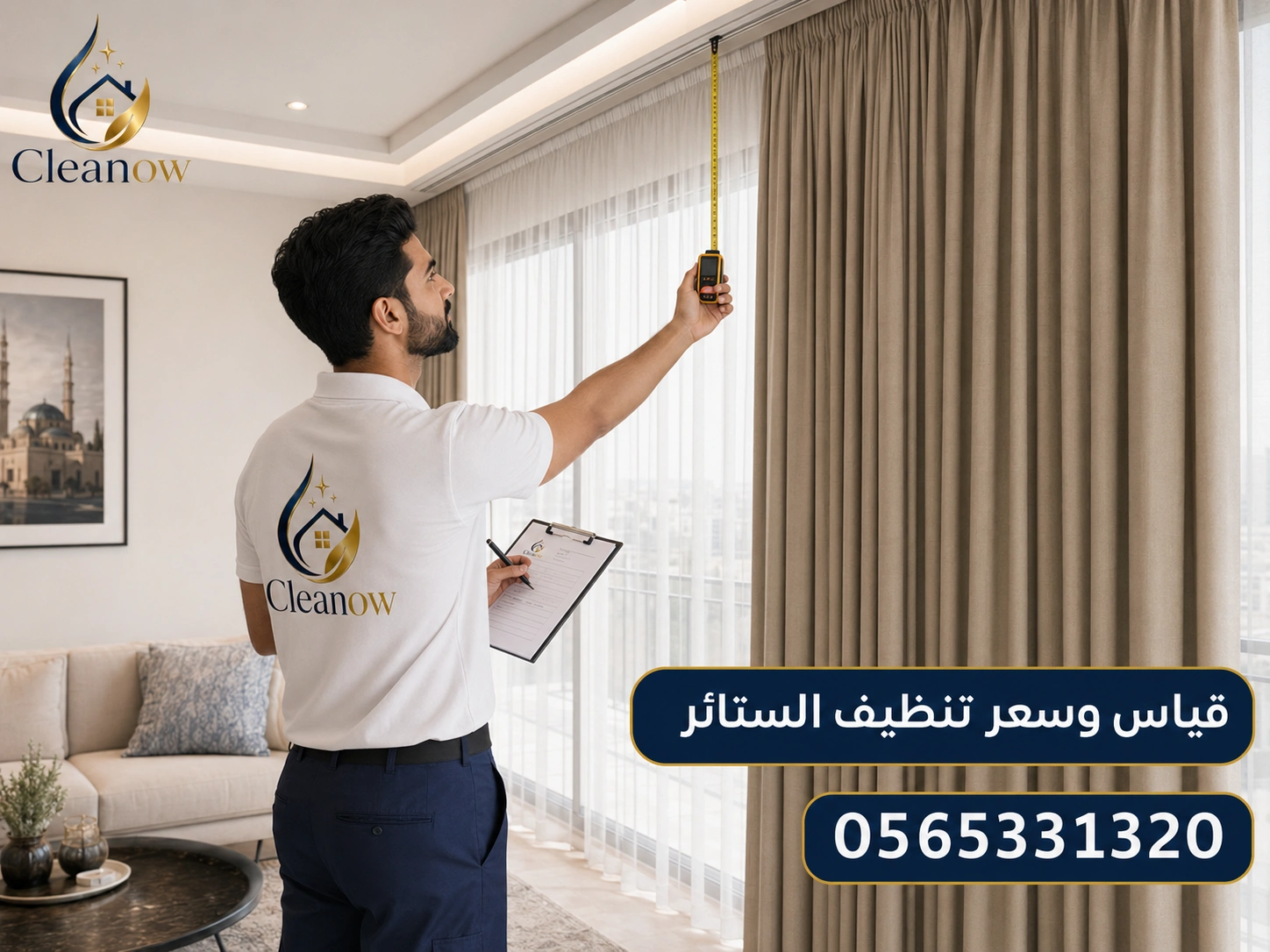 طريقة قياس وتحديد سعر تنظيف الستائر في عجمان